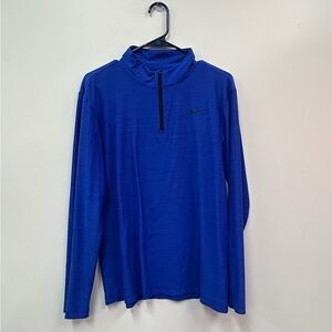 Nike Blue Quarter Zip Long Sleeve Size Medium